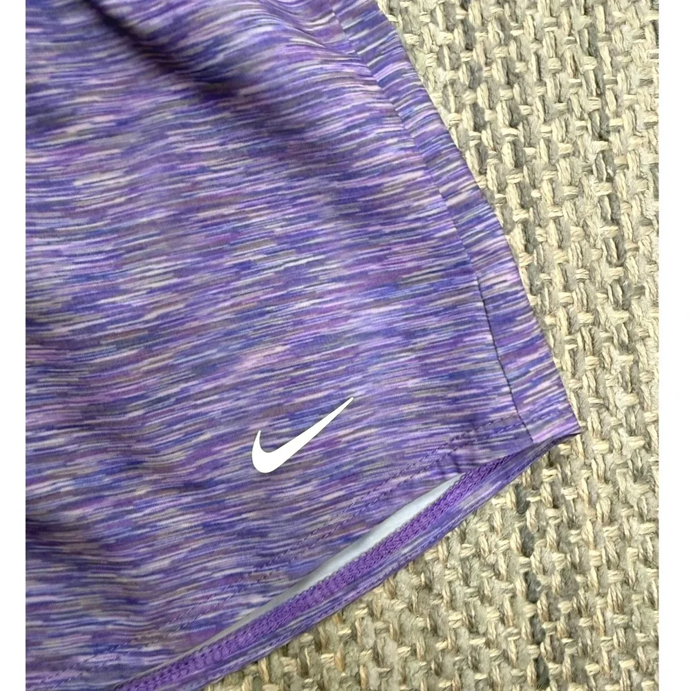 Nike Dri-FIT Running Shorts Bundle 2pk Purple Blue Space Dye Womans L Activewear